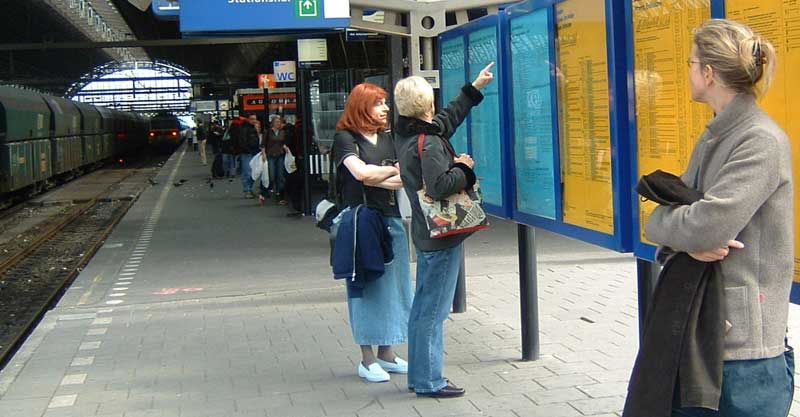 Diana and Joanna at the station